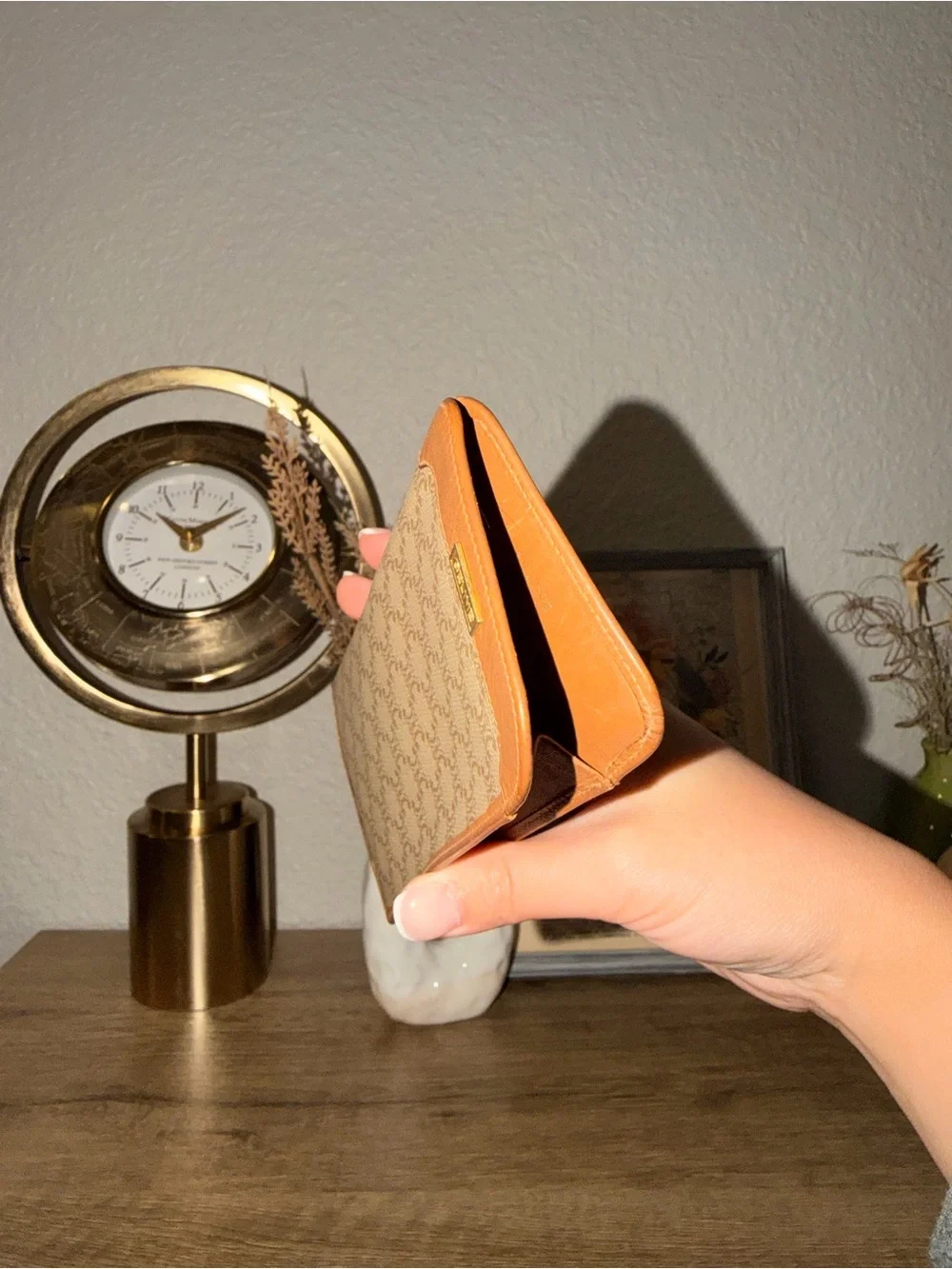 Vintage Celine Tan & Brown Macadam Soft Glasses Sleeve Case